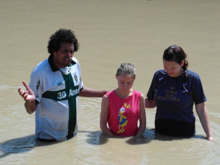 Baptism at a Polican church.