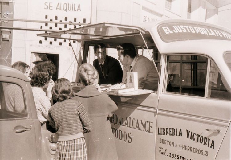 The book van was a creative way of distributing Christian literature in Spain in the early sixties.