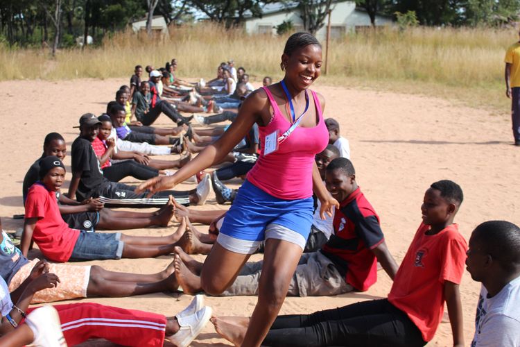 Young people on a Youth Camp participate in fun activities with meaning for their lives.