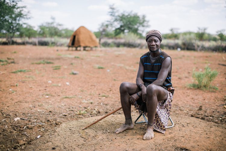 A man poses for a photo in Namibia. Photo by Doseong Park.