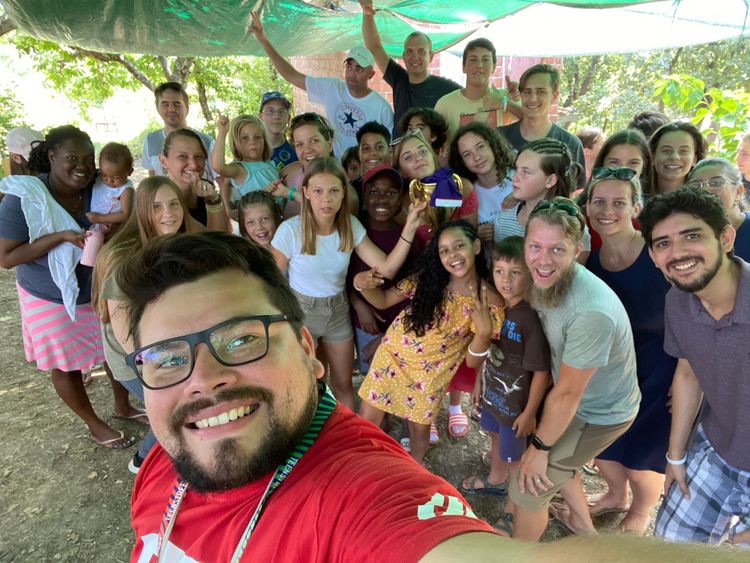 Rodrigo leads a summer camp for young people in Slovenia.
