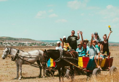 An OM Moldova outreach team travelling from village to village by horse and cart - Moldova’s traditional and still widely-used mode of transport. OM Moldova is led by nationals and uses a variety of ministries and creative approaches to meet the country’s