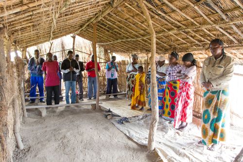 A church service in Chisopi, Malawi.