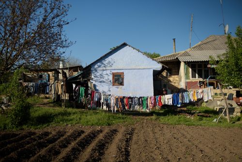 Cultural view of a home in Moldovan village.