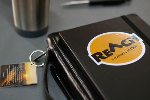A REACH sticker got placed on a participants notebook in REACH in South Africa.