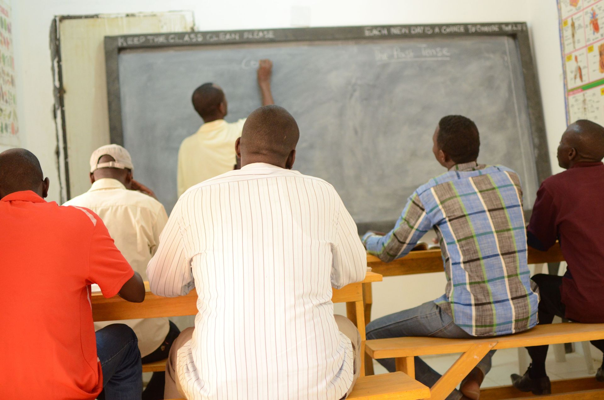 Teaching English class in Central-North Africa. Photo by Andrew Fendrich.