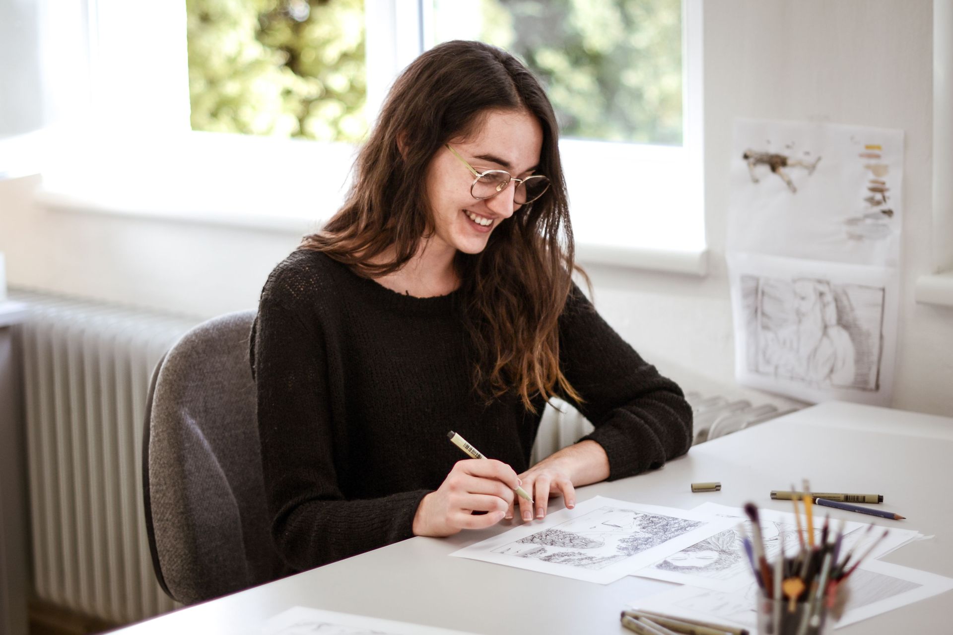 “I always wondered how I could use my gift of drawing for God’s kingdom. Now I have the chance! It’s beautiful to realise that I can use it to bring people closer to God through illustrations. God is helping me and giving me inspiration as I work.” – Juli