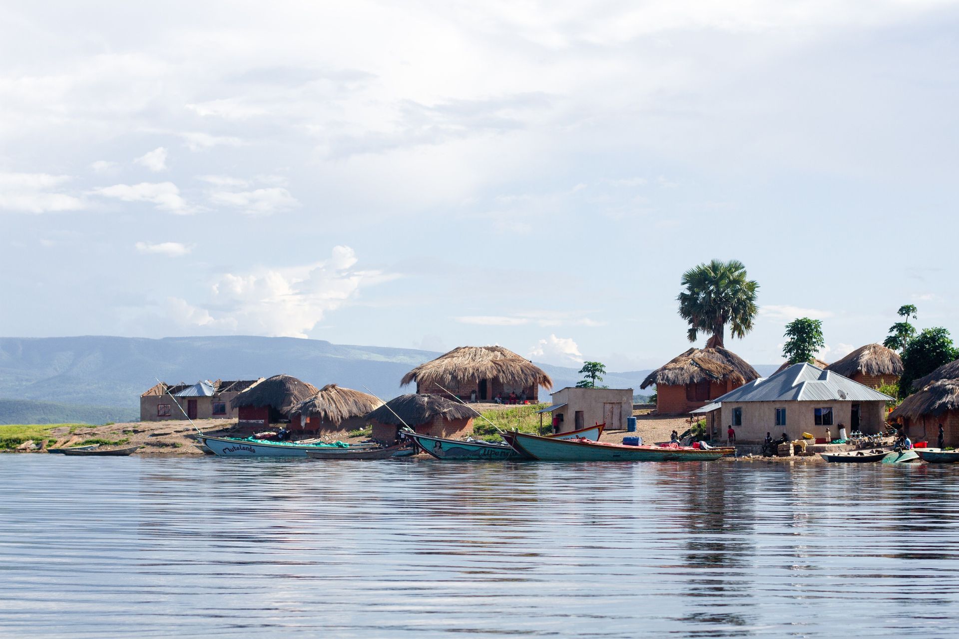 The view from around Crocodile Island on Lake Tanganyika, Zambia. The island is named for its shape. Photo by Rebecca Rempel.