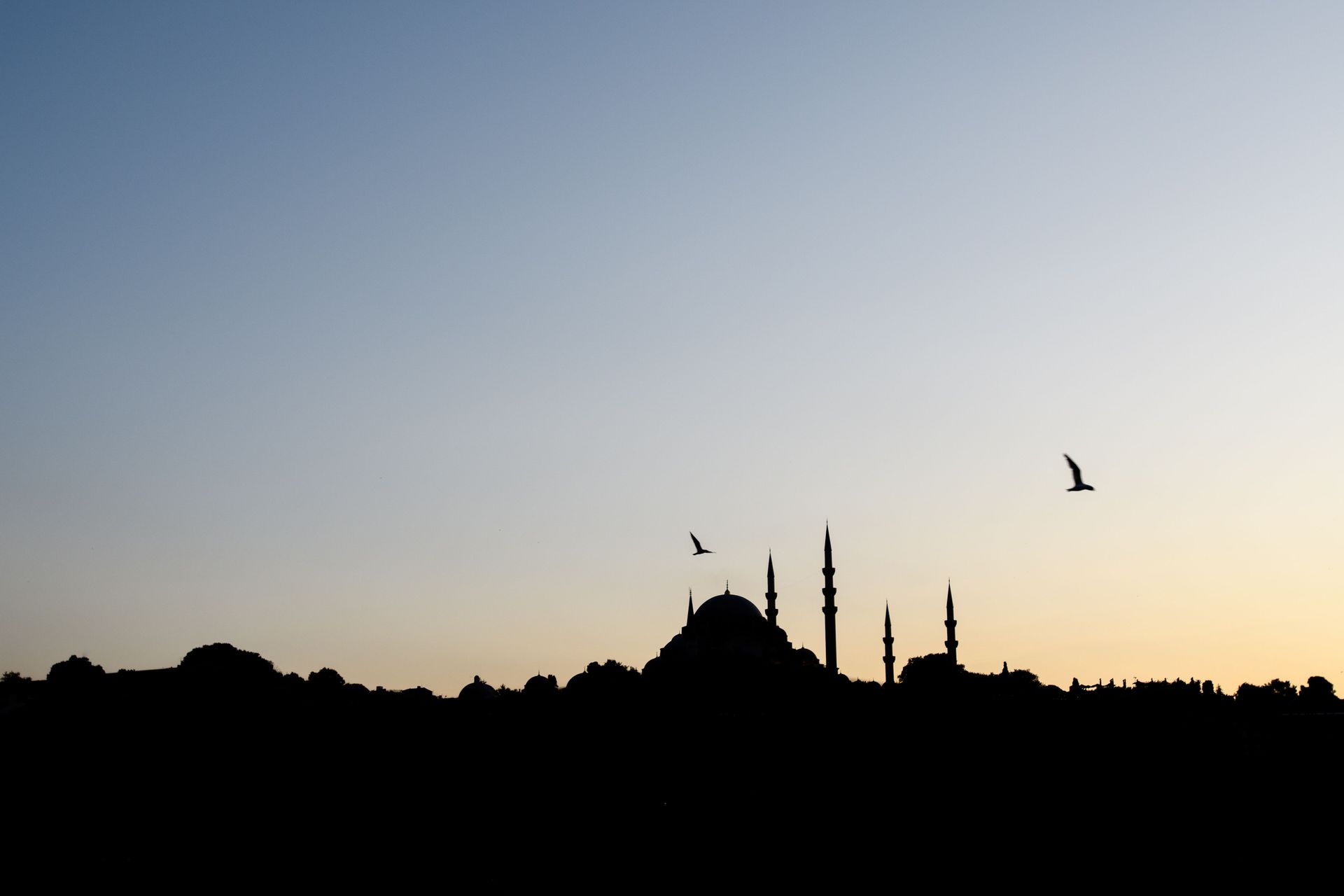 Silhouette of a mosque in Turkey.  Photo by Garrett N