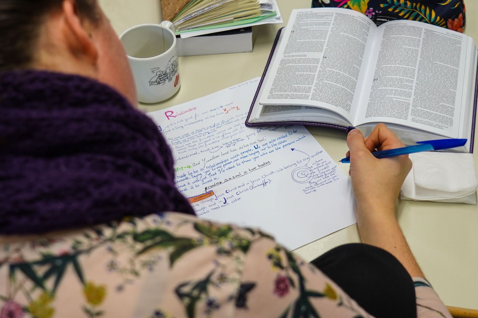 Mission Discipleship Training (MDT) Love Europe student studies the Bible during a training session. Photo by Achim Schneider.