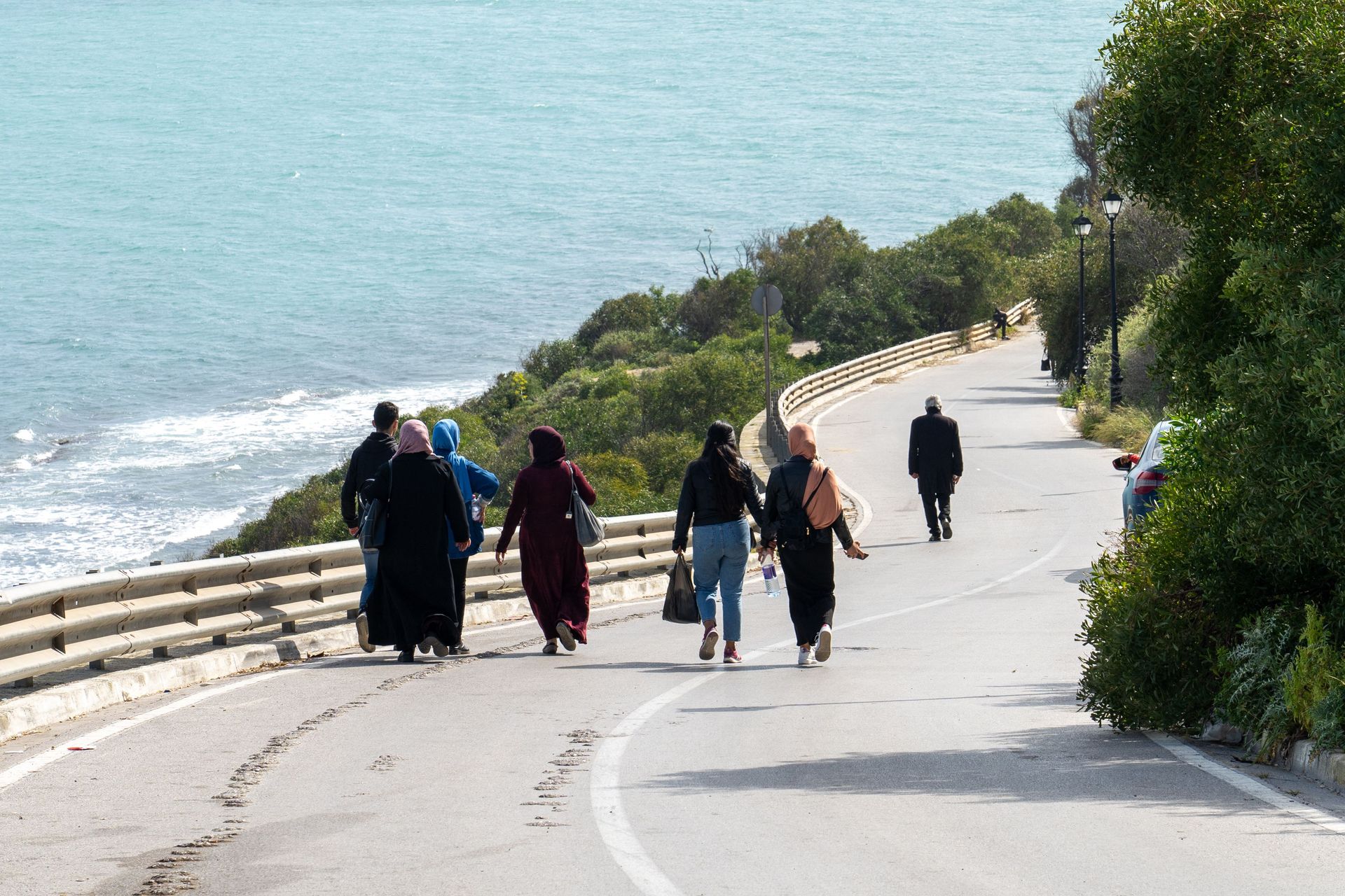 People going about their everyday life in North Africa. Photo by Rebecca Rempel.