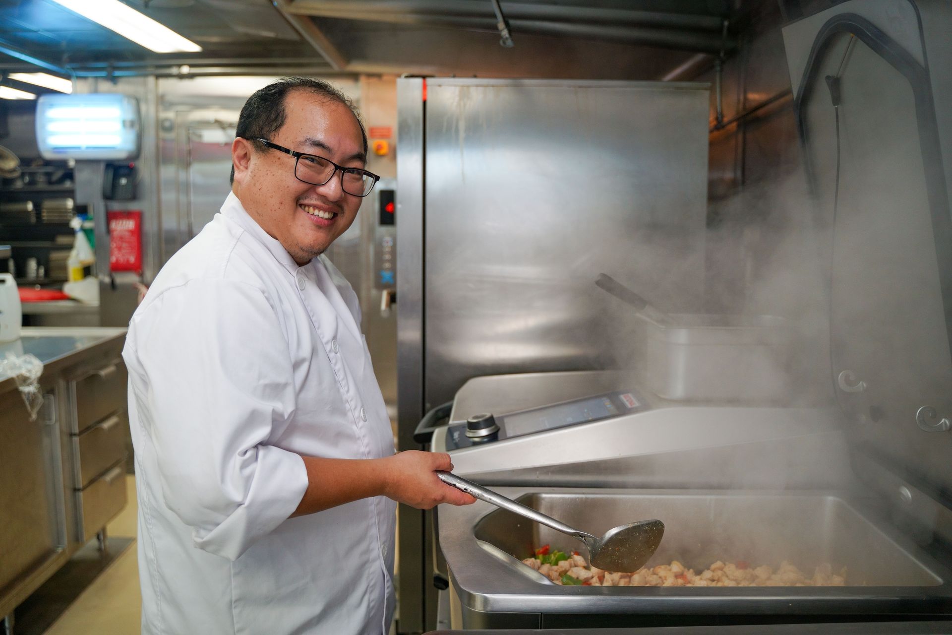 Penang, Malaysia ::  Steven (Malaysia), chief cook on board Doulos Hope.