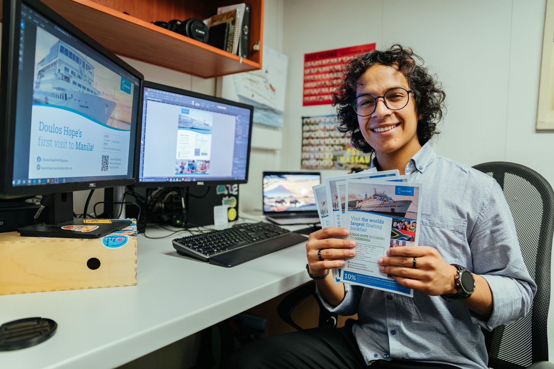 Gqeberha, South Africa :: The ship's graphic designer, Sam (Ecuador)