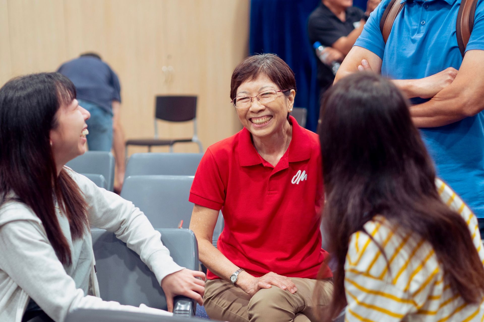 Irene (SG) interacts with local believers attending a mission mobilisation event in Singapore. Photo by Belva Loke.