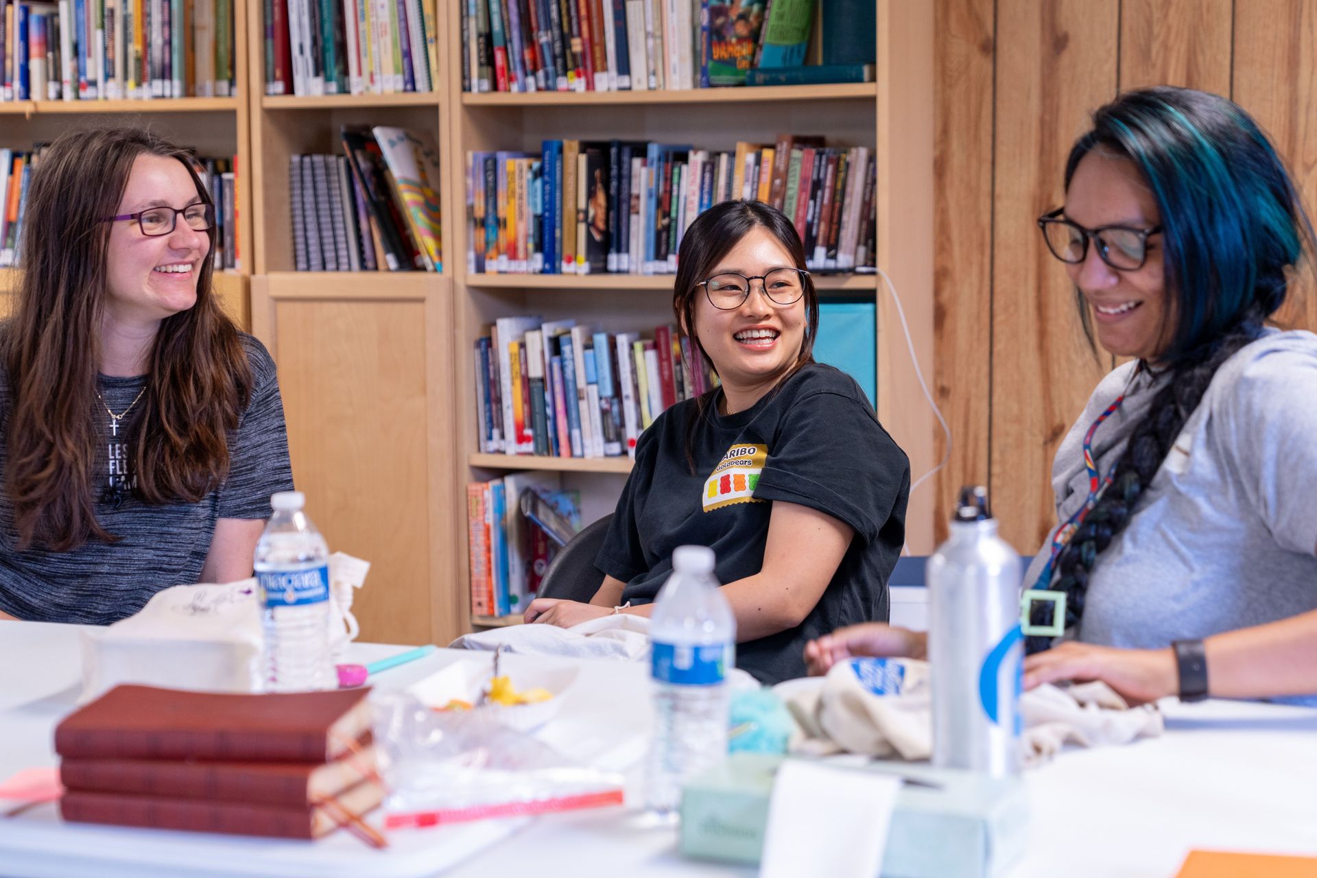 Florence, USA :: STEP Florence participants laughing during Bible study class in Florence, USA.